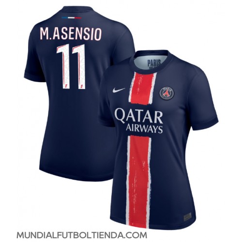 Camiseta Paris Saint-Germain Marco Asensio #11 Primera Equipación Replica 2024-25 para mujer mangas cortas